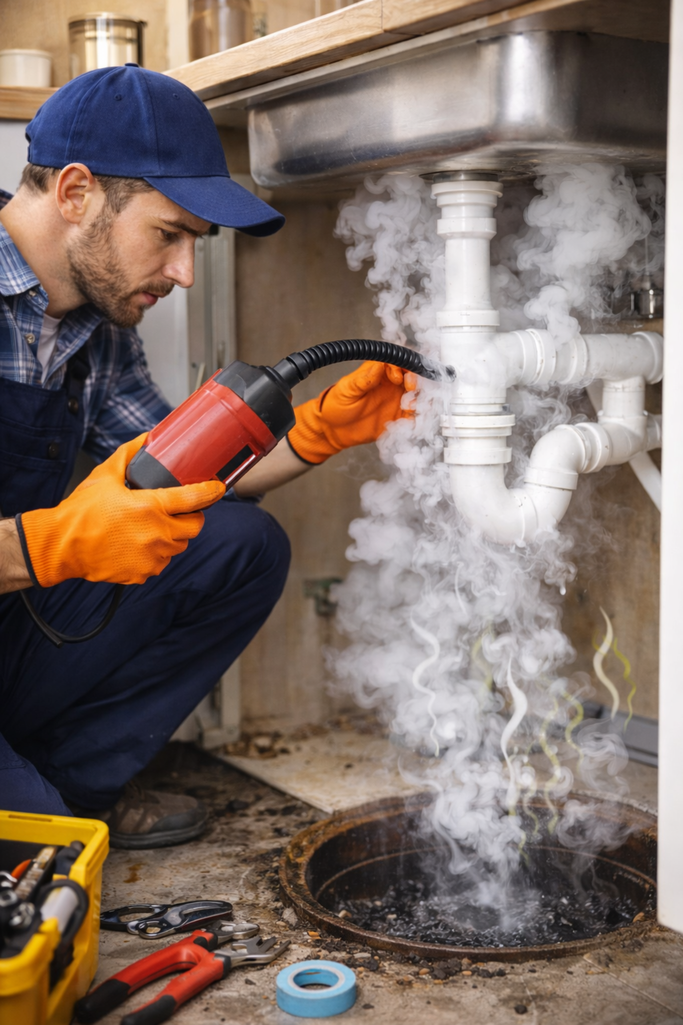 Recherche d'odeur par fumée